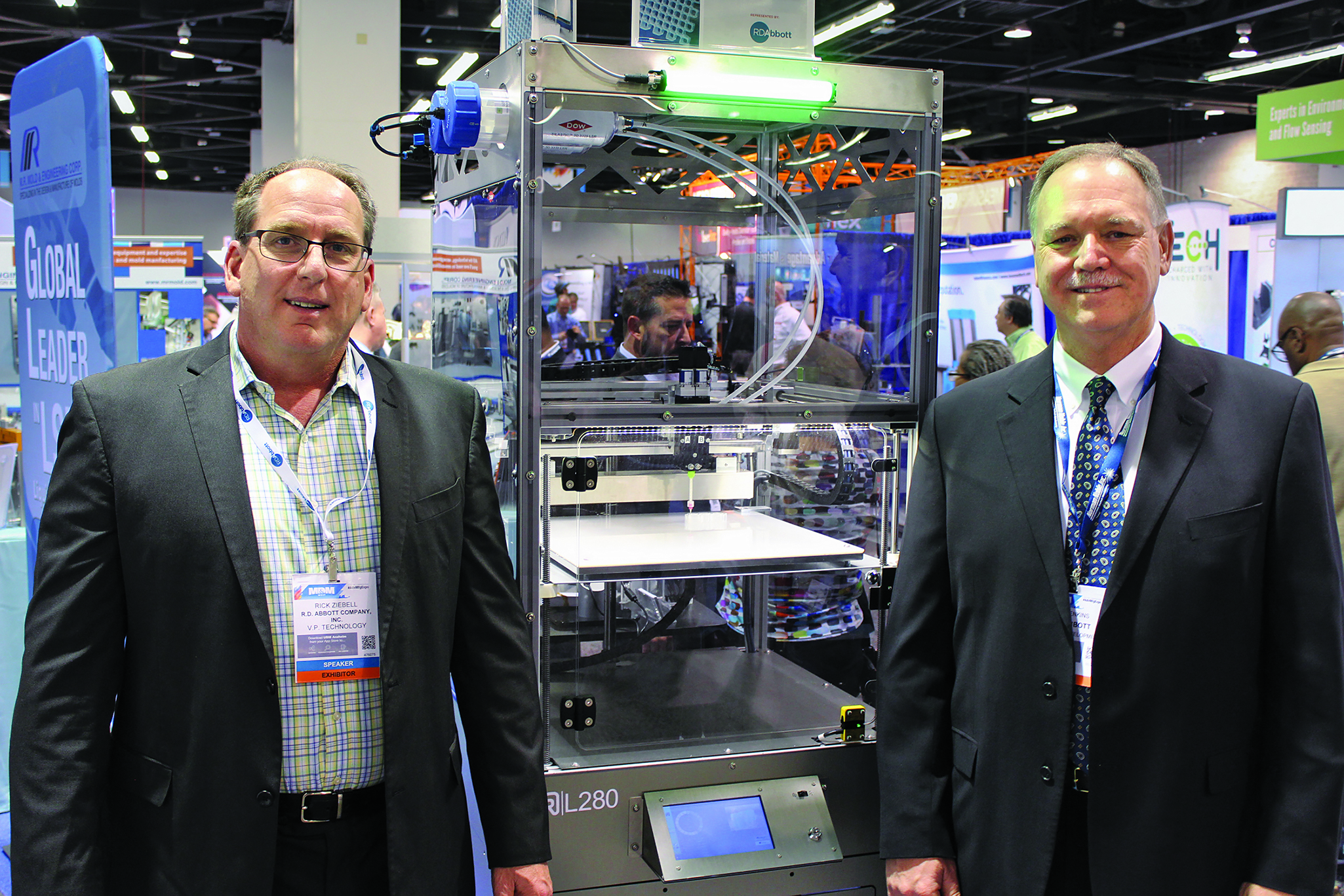 Silicone rubber RD Abbott 3D printing medical technology MD&M west